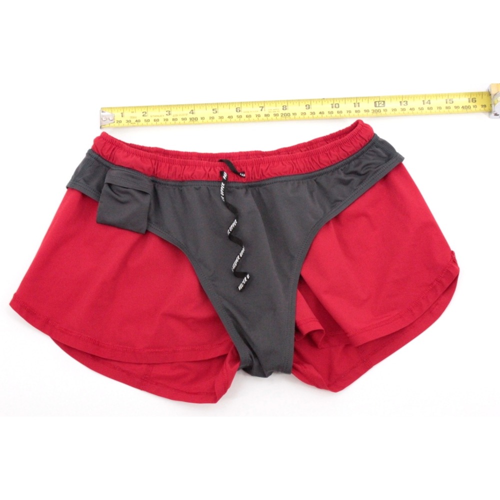 Jolyn Women's Athletic Shorts Size Small RED Lined - Picture 3 of 5